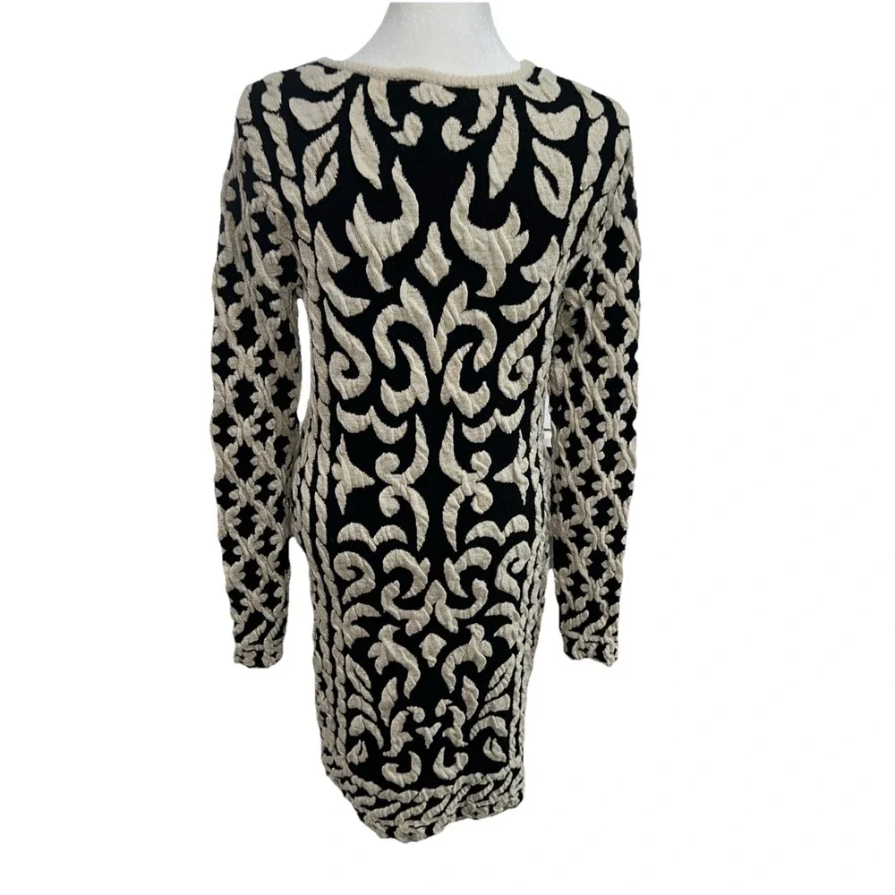 INC International Concepts Womens Wool Blend Metallic Sweater Dress SIZE Large - Picture 2 of 6